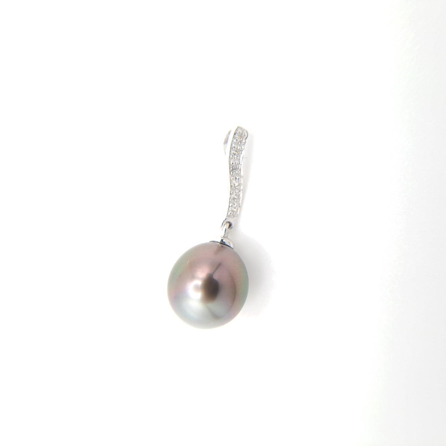 Pendentif en Argent et Perle de Tahiti Semi-Baroque C (A+)