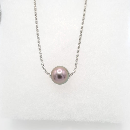 Collier en Argent et Perle de Tahiti Ronde Parfaite TAKOIA PERLES