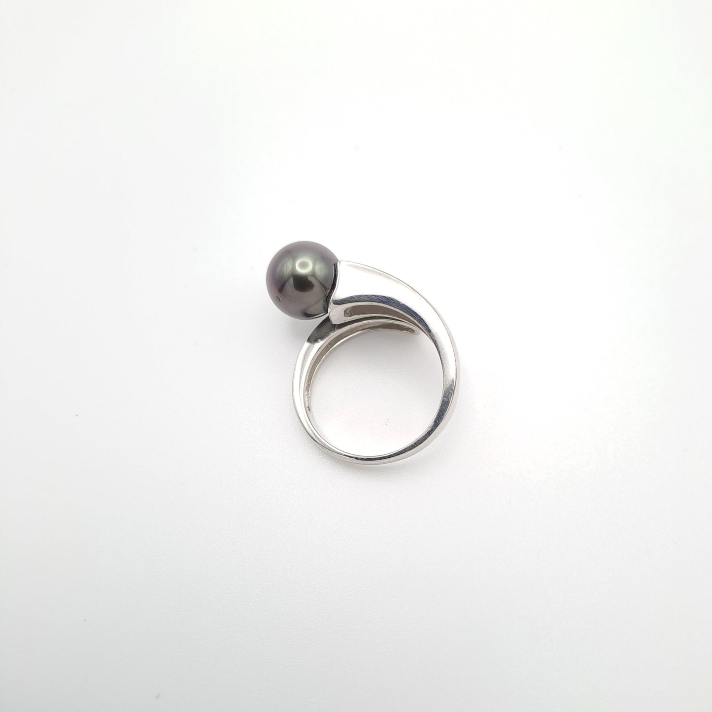 Bague en Argent et Perle de Tahiti Ronde C (A+)