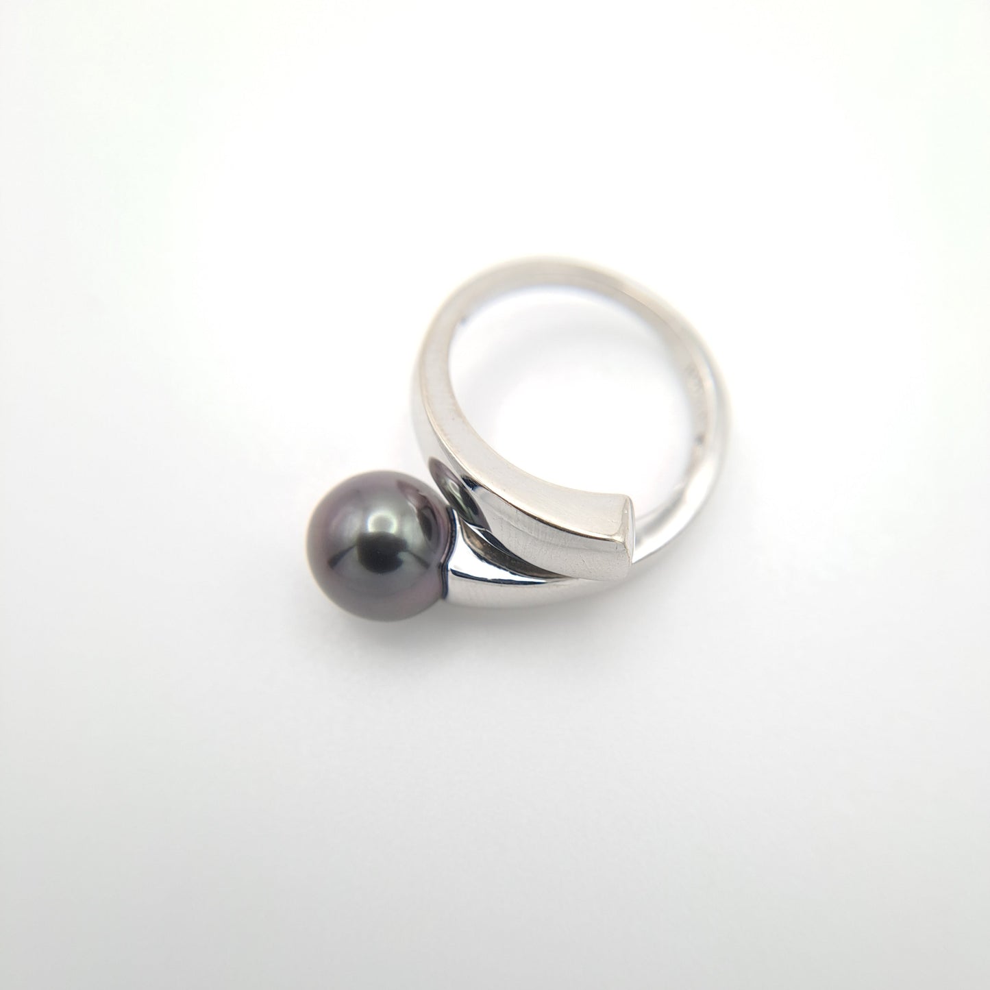 Bague en Argent et Perle de Tahiti Ronde C (A+)