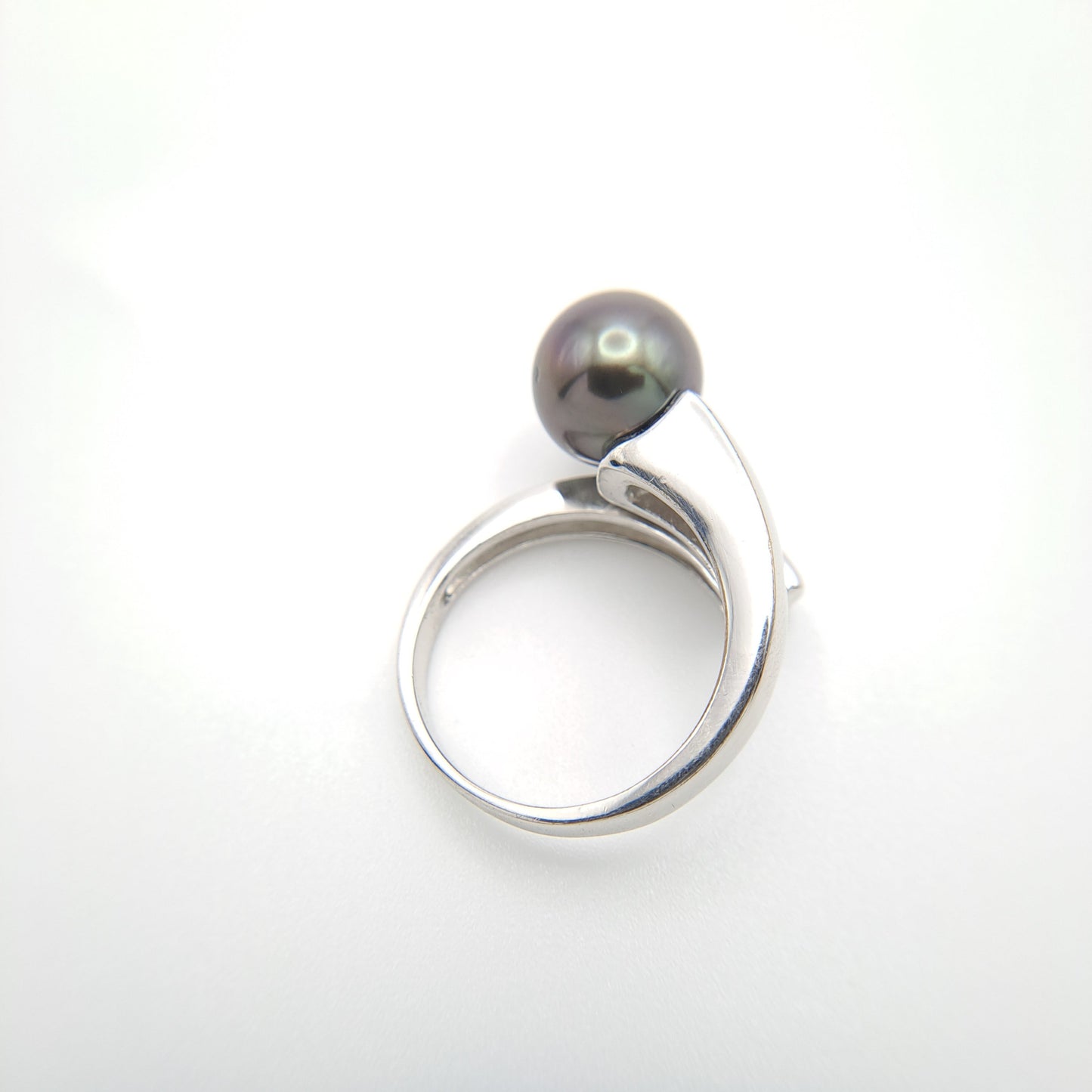 Bague en Argent et Perle de Tahiti Ronde C (A+)