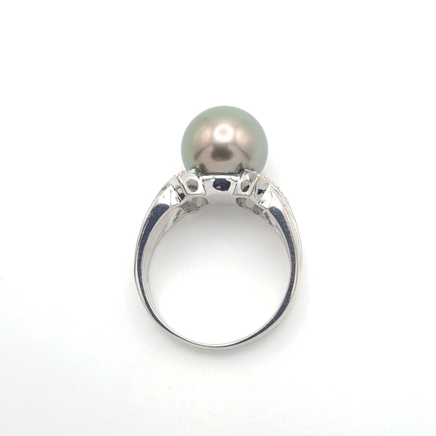 Bague en Argent et Perle de Tahiti Ronde C+ (A+)