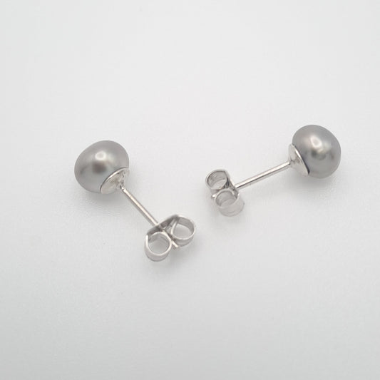 Boucles d'Oreilles en Argent et 2 Keishis de Tahiti - 0.7 gr