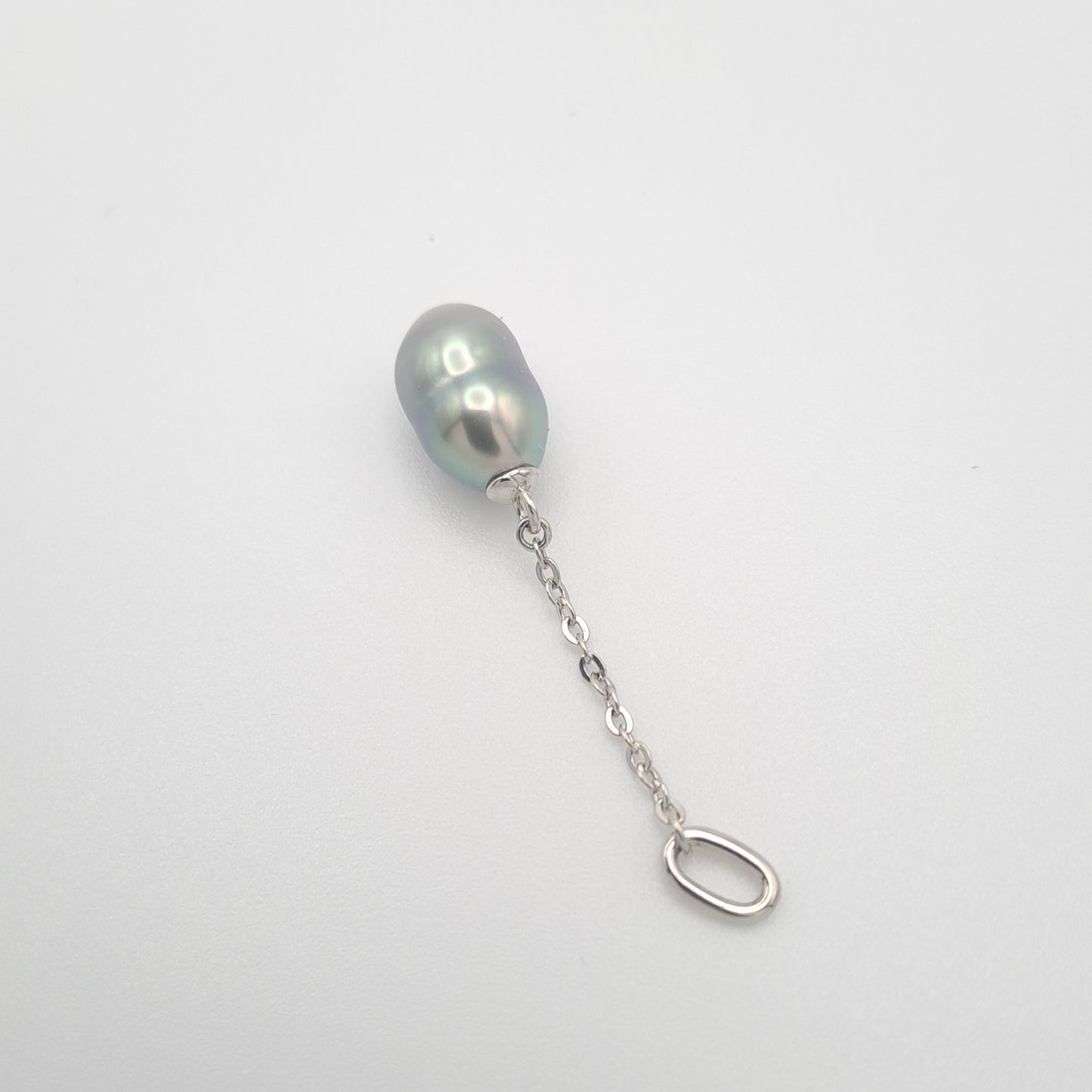 Pendentif en Argent et keishi de Tahiti