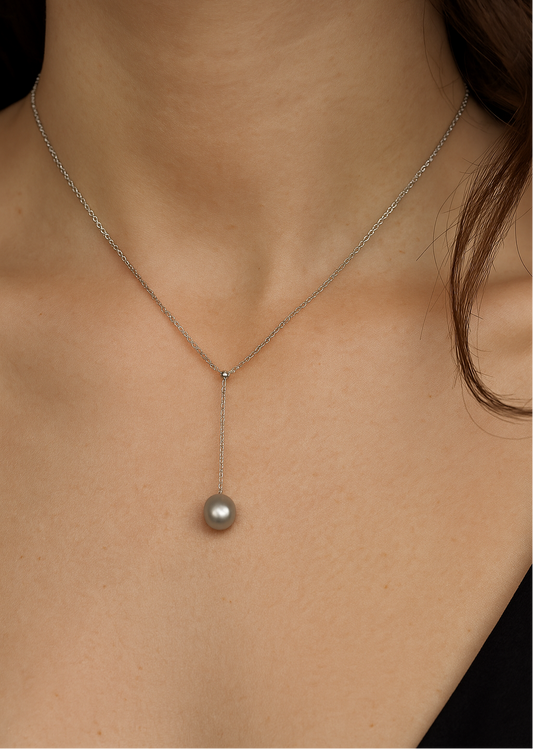 Collier en Argent et Perle de Tahiti - Simplicité et Authenticité