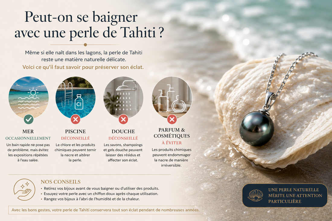 Peut-on se baigner avec une perle de Tahiti ?