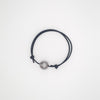Bracelet en Cuir et Perle de Tahiti Semi-Baroque C (A+)