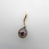 Pendentif en Or 14K + 1 Diamant et Perle de Tahiti Semi-Baroque A (AAA)