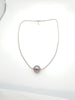 Collier en Argent et Perle de Tahiti Ronde B (AA) - Réglable