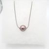 Collier en Argent et Perle de Tahiti Ronde B (AA) - Réglable