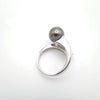 Bague en Argent et Perle de Tahiti Ronde C (A+)