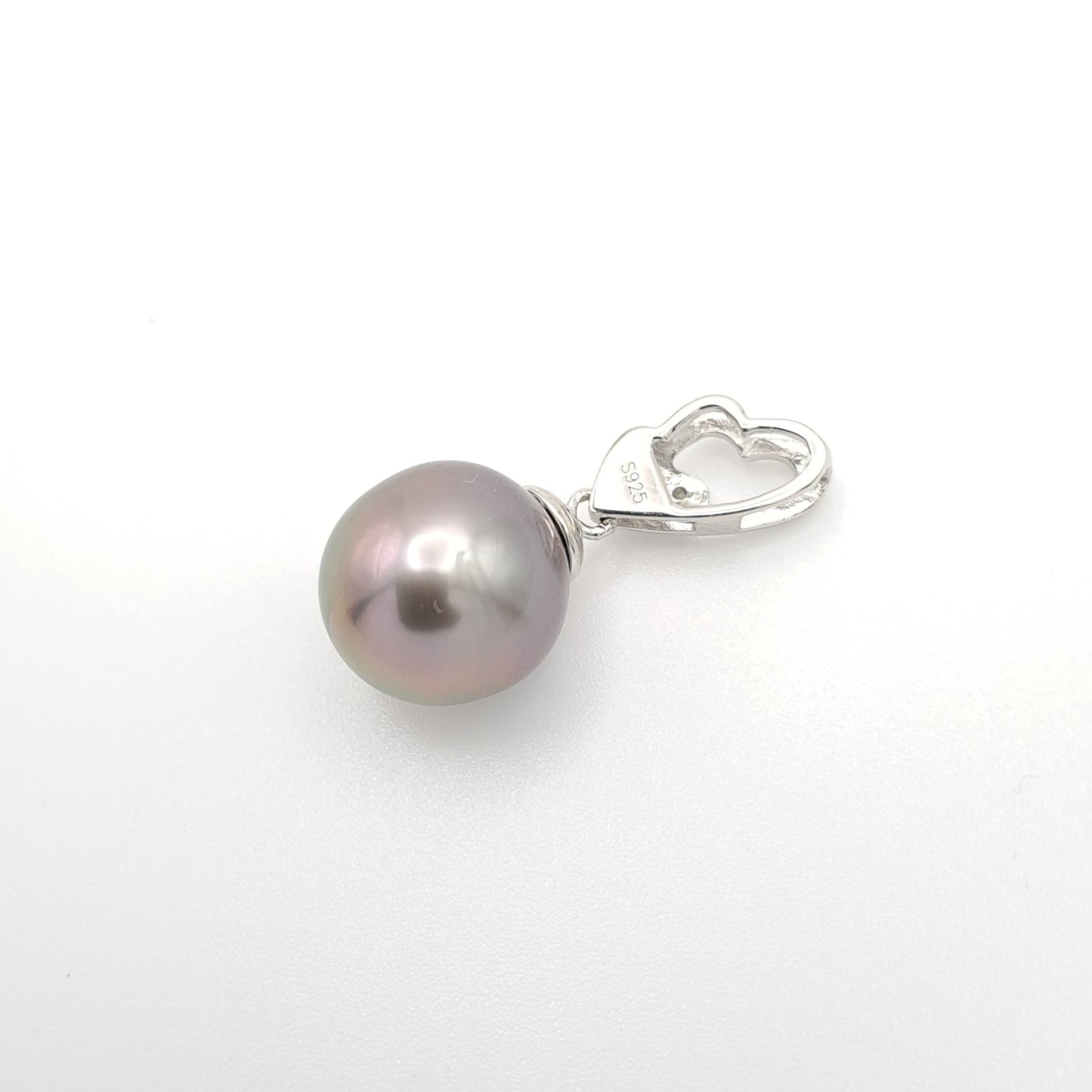 Pendentif en Argent et Perle de Tahiti Semi-Baroque C (A+)
