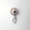 Pendentif en Argent et Perle de Tahiti Semi-Baroque C (A+)