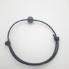 Bracelet en Cuir et Perle de Tahiti Ronde noire D