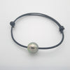 Bracelet en Cuir et 1 Perle de Tahiti Semi-Baroque C