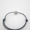 Bracelet en Cuir et 1 Perle de Tahiti Semi-Baroque C