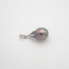 Pendentif en Argent et 1 Perle de Tahiti Semi-Baroque B/C