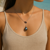 Collier en Argent avec Nacre et Perle de Tahiti Semi-Baroque B+ (AA+)