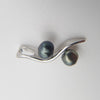 Pendentif en Argent et 2 Keishi de Tahiti Naturelles