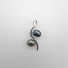 Pendentif en Argent et 2 Keishi de Tahiti Naturelles