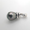 Pendentif en Argent et Perle de Tahiti Poire – Élégance Naturelle