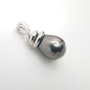 Pendentif en Argent et Perle de Tahiti Poire – Élégance Naturelle