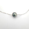 Collier en Argent et Perle de Tahiti Cerclée – Élégance Authentique