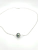 Collier en Argent et Perle de Tahiti Cerclée – Élégance Authentique