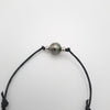 Bracelet en coton ciré et Perle de Tahiti Cerclées C