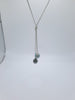 Sailor knot necklace in silver and 2 Tahitian pearls - Modern