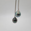 Collier noeud marin en Argent et 2 Perles de Tahiti - Modernité