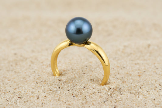 Bague en OR et perle de Tahiti