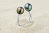 Bague en argent et perle de Tahiti Toi&Moi