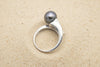 Bague en Argent et Perle de Tahiti Ronde C (A+) TAKOIA PERLES