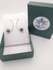 Silver earrings with 2 round Tahitian pearls, grade C (A+)