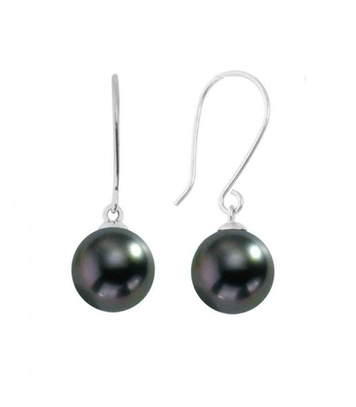 Boucle d'oreilles et perle noire de Tahiti