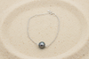 Bracelet en argent avec perle de culture polynésienne