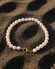 Bracelet perle d'eau douce 5mm avec fermoir en OR