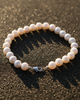 Bracelet perle d'eau douce 6mm avec fermoir en argent