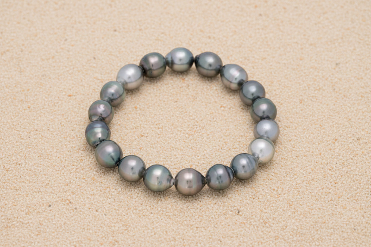 Bracelet ou rang de perle de Tahiti 20 perles