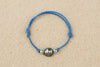 Bracelet enfant bleu avec perle de Tahiti