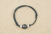 Bracelet enfant gris avec perle de Tahiti