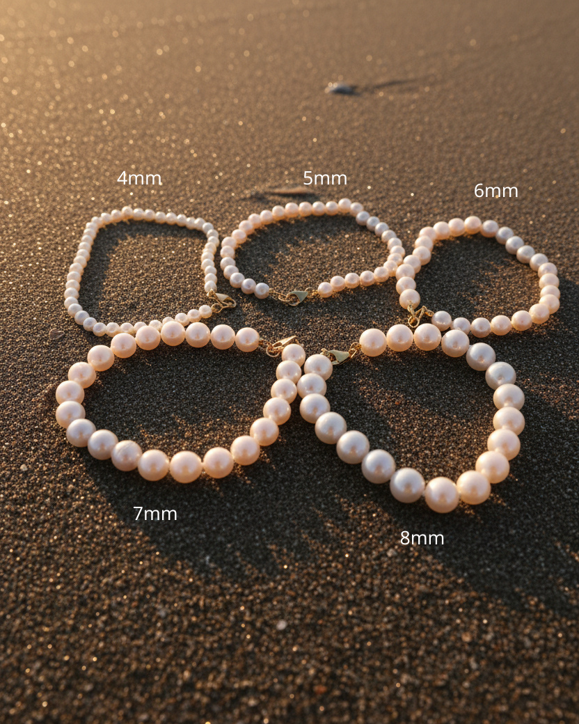 Collection MEILI TAKOIA PERLES bracelet perle eau douce 4-5-6-7-8mm