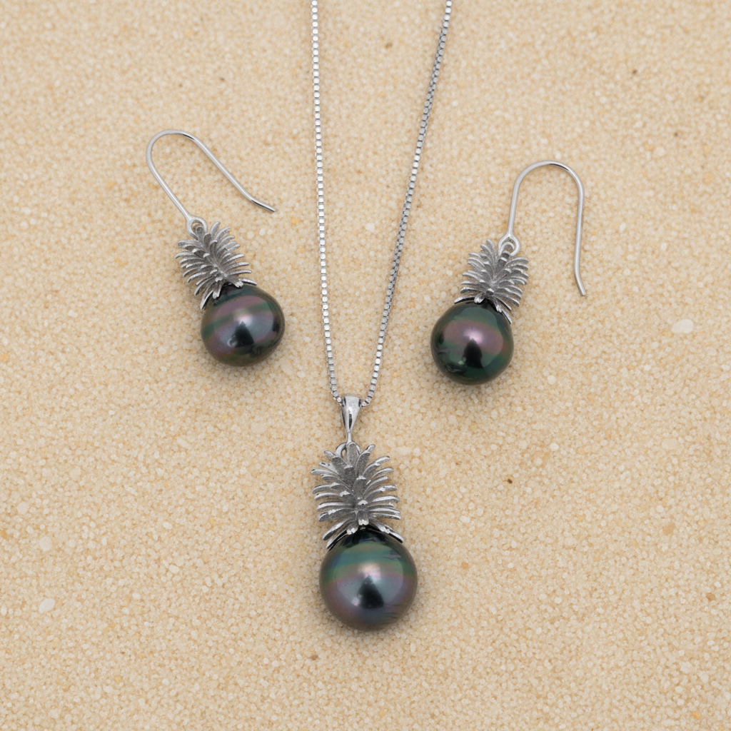Parure en Argent 925 et Perles de Tahiti - ANANI