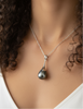 Pendentif en argent et perle de Tahiti 