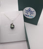 Pendentif en argent avec oxydes et perle de tahiti