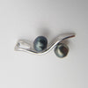 Pendentif en Argent et 2 Keishi de Tahiti Naturelles TAKOIA PERLES
