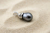 Pendentif en Argent et Perle de Tahiti Poire – Élégance Naturelle TAKOIA PERLES