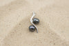Pendentif en Argent et 2 Keishi de Tahiti Naturelles TAKOIA PERLES