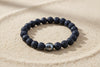 Bracelet avec des ppierres de lave et 1 perle de Tahiti Collection AHI
